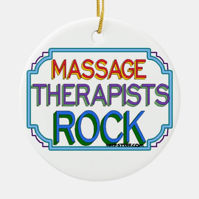 Massagetherapeut Rock Keramikornament (Vorne)
