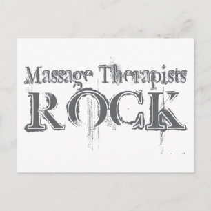 Massagetherapeut Rock Postkarte