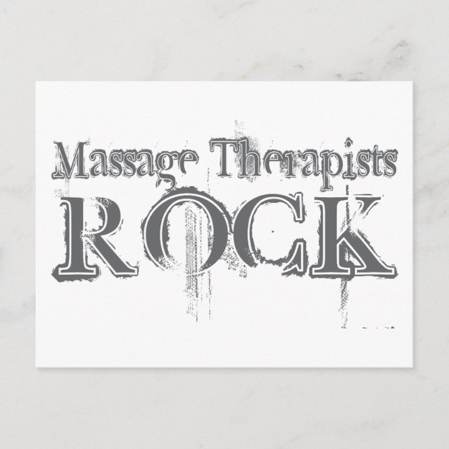 Massagetherapeut Rock Postkarte (Vorderseite)