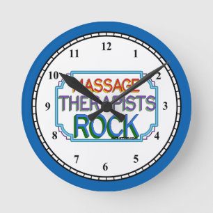 Massagetherapeut Rock Runde Wanduhr