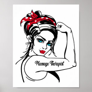 Massagetherapeut Rosie The Riveter Button Up Poster