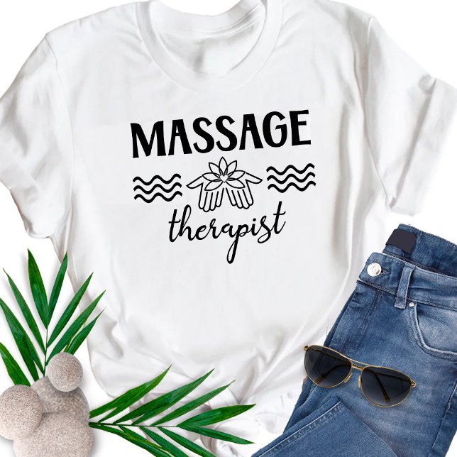 Massagetherapeut Salon Klinik Lotus Hands T - Shir T-Shirt (Von Creator hochgeladen)