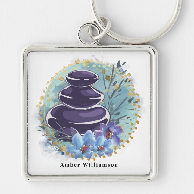 Massagetherapeut Salon Wellness-Center Stylist Zen Schlüsselanhänger (Vorne)