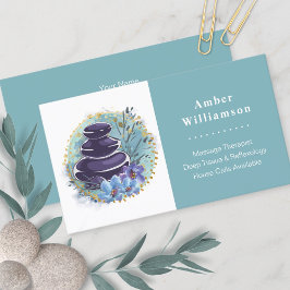 Massagetherapeut Salon Wellness-Center Stylist Zen Visitenkarte