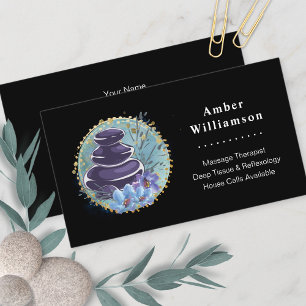 Massagetherapeut Salon Wellness-Center Stylist Zen Visitenkarte