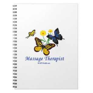 Massagetherapeut Schmetterlinge Notizblock