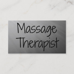 Massagetherapeut Silver Business Card Visitenkarte