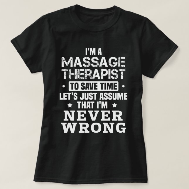 Massagetherapeut T-Shirt (Design vorne)
