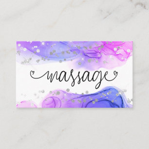 ** Massagetherapeut Therapeut Herz-Glitzer Visitenkarte