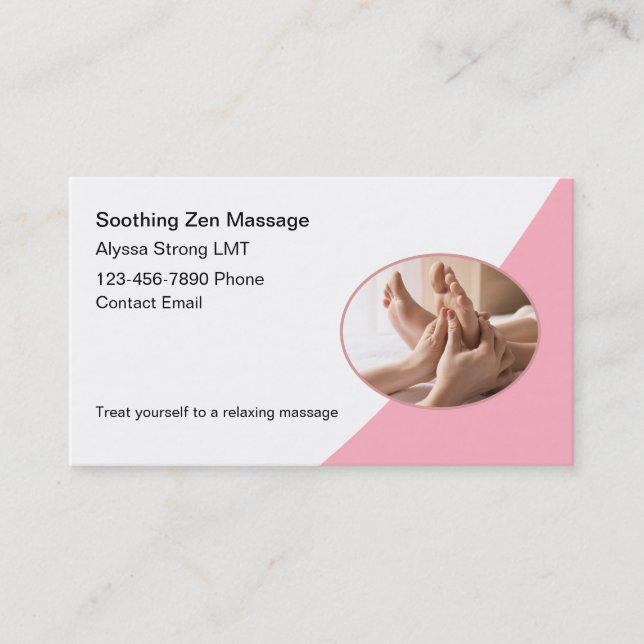 Massagetherapeut Trendy Business Cards Visitenkarte (Vorderseite)