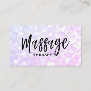 ** Massagetherapeut Trendy Pastel Bokeh Visitenkarte