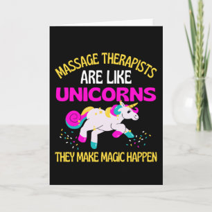 Massagetherapeut Unicorn , Magische Einhornphysik Karte