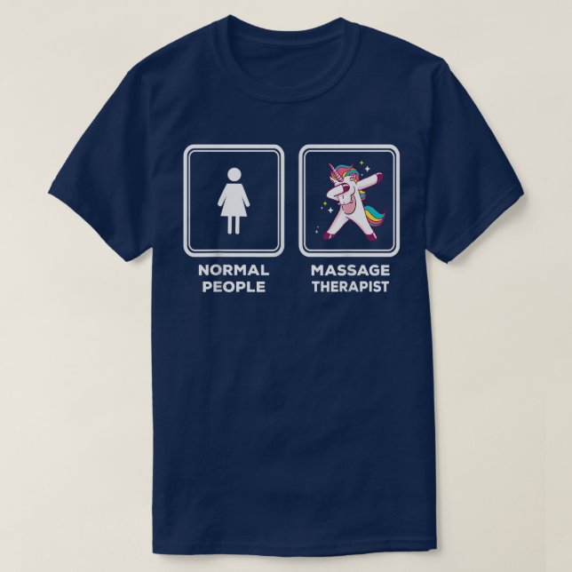 Massagetherapeut Unicorn Massage Therapie T-Shirt (Design vorne)