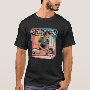 Massagetherapeut Vintage-Illustration Retro-Gesche T-Shirt