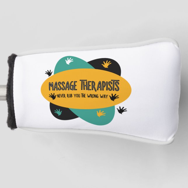Massagetherapeuten Hände Rub farbenfroh Golf Headcover (Vorderseite)