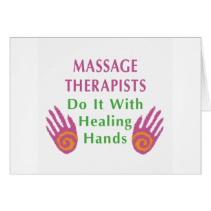 Massagetherapeuten tun es mit heilenden Händen