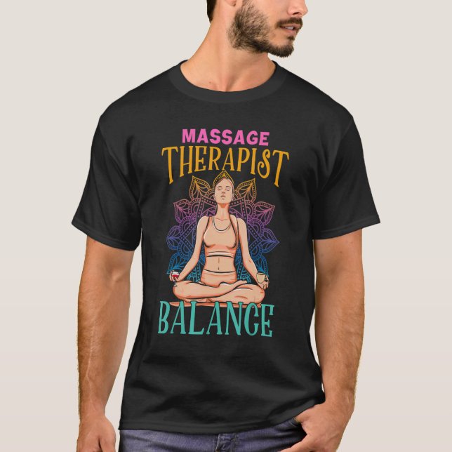 Massagetherapeutin Balance Gefärbte Krawatte Mediz T-Shirt (Vorderseite)