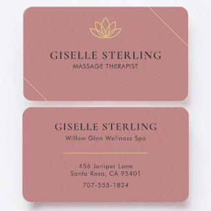 Massagetherapeutin Pink Professionell Visitenkarte