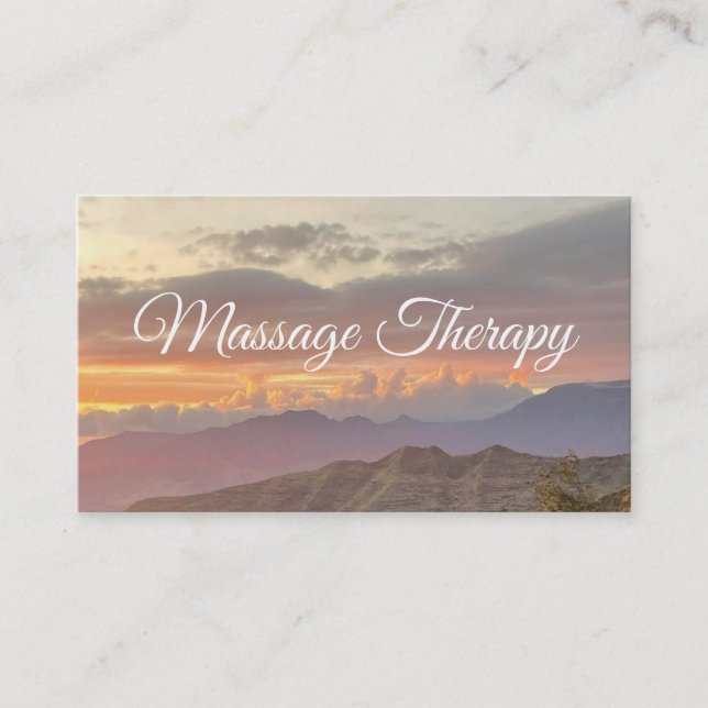 Massagetherapeutin Serenity Business Card Visitenkarte (Vorderseite)