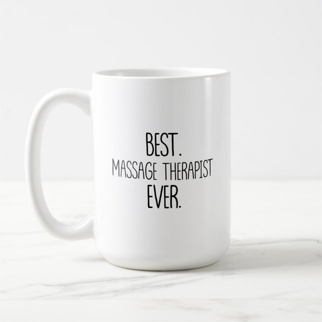 Massagetherapeutin Tasse, Bester Massagetherapeut Kaffeetasse (Links)