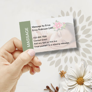 MassagetherapeutModern Soothing Business Cards Visitenkarte