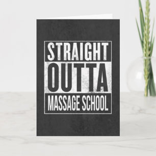 Massagetherapie an der Schule Abschluss Karte