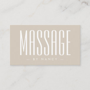 Massagetherapie Beige Visitenkarte