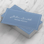 Massagetherapie Einfach Schlicht Blau Visitenkarte<br><div class="desc">Einfache Schlicht Blue Massage Therapist Business Card.</div>