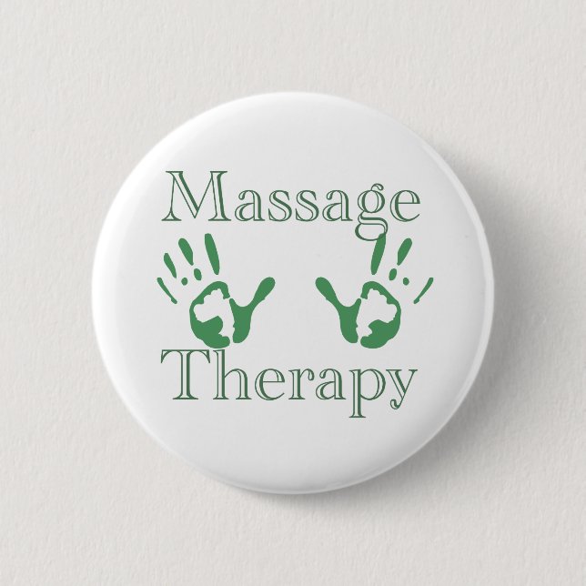 Massagetherapie-Handdrucke Button (Vorderseite)