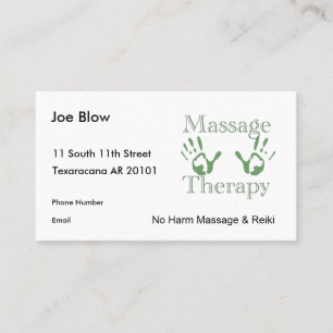 Massagetherapie-Handdrucke Terminkarte