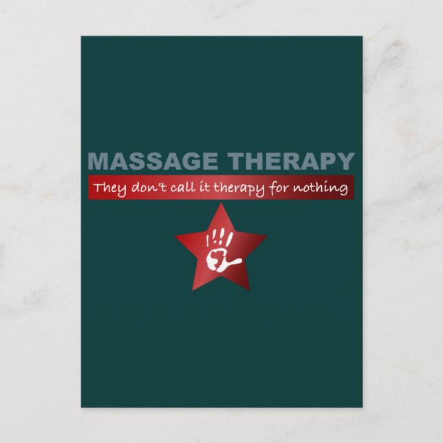 Massagetherapie in Ruby Red Postkarte (Vorderseite)