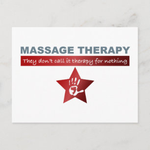 Massagetherapie in Ruby Red Postkarte