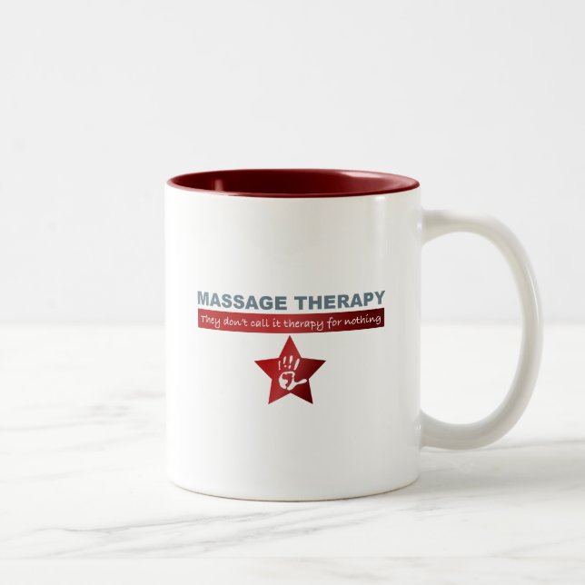 Massagetherapie in Ruby Red Zweifarbige Tasse (Rechts)