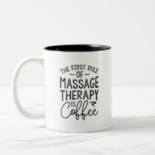 Massagetherapie ist Kaffee Zweifarbige Tasse