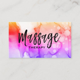 *~* Massagetherapie Massage Therapist Wasserfarben Visitenkarte