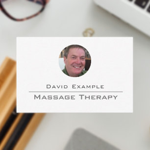 Massagetherapie mit Foto der Holder-Visitenkarte Visitenkarte