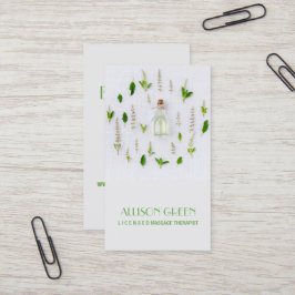 Massagetherapie Natürliches ätherisches Öl Aromath Visitenkarte