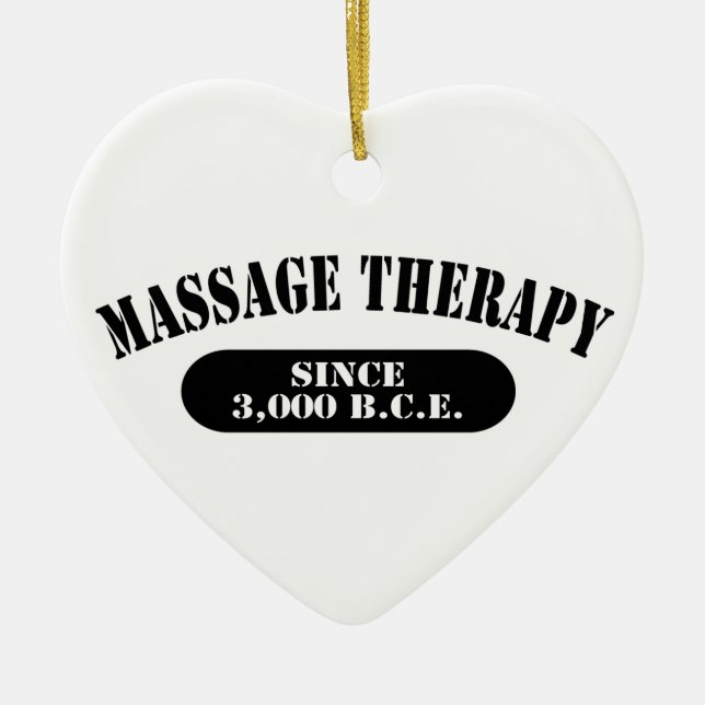 Massagetherapie seit 3.000 v.Chr. Keramikornament (Vorne)