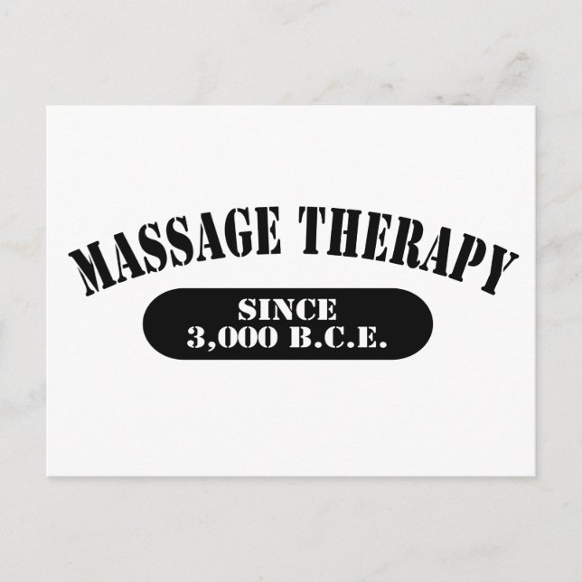 Massagetherapie seit 3.000 v.Chr. Postkarte (Vorderseite)