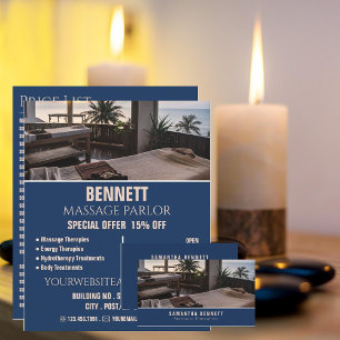 Massagetische, Massagetherapie, Massageraum Flyer