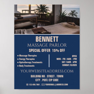 Massagetische, Massagetherapie, Massageraum Poster