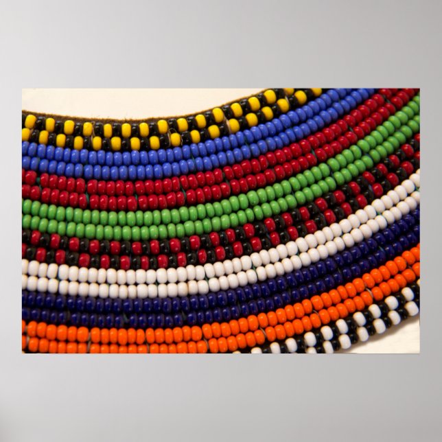 Massai Tribal Bead Pattern Poster (Vorne)