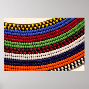 Massai Tribal Beat Pattern Poster