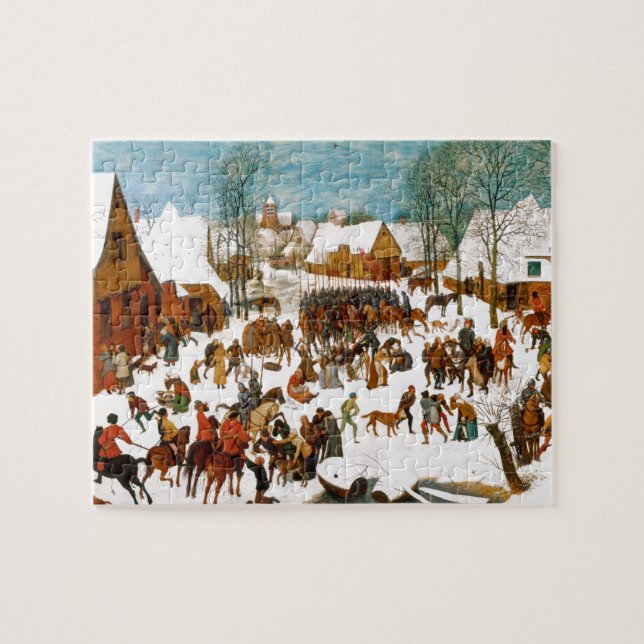 Massaker der Unschuldige durch Pieter Bruegel Puzzle (Horizontal)