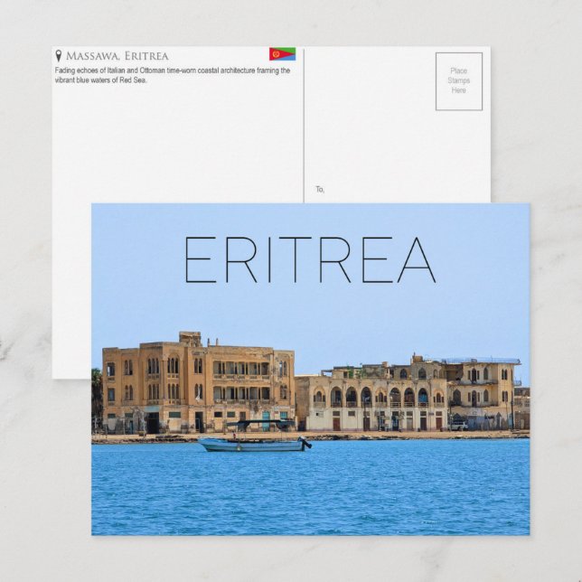 Massawa-Küste, Eritrea Reise-Postkarte Postkarte (Vorne/Hinten)
