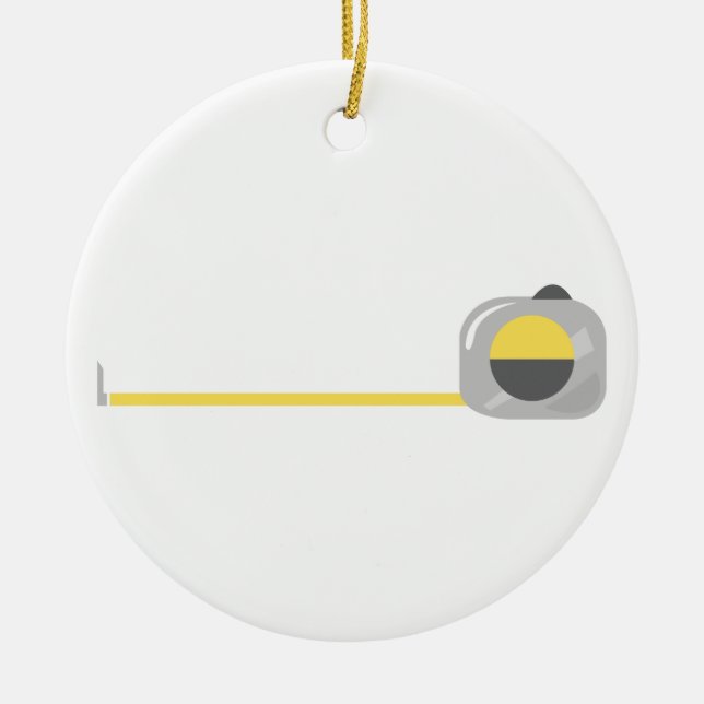 Maßband Keramik Ornament (Vorne)