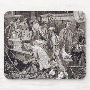 Masse an Bord eines Tee-Schiffs im London brechend Mousepad