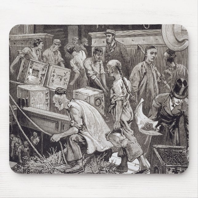 Masse an Bord eines Tee-Schiffs im London brechend Mousepad (Vorne)