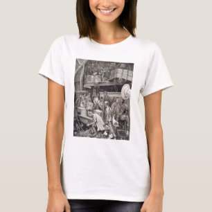 Masse an Bord eines Tee-Schiffs im London brechend T-Shirt