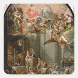 Masse für den Orden der Trinitarier, 1666 Quadratischer Aufkleber